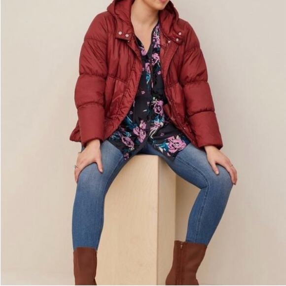 Torrid Pink Gray Relaxed Tie Front Blouse Crinkle Gauze Button Front Peasant 1X - Picture 2 of 9